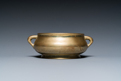 Br&ucirc;le-parfum en bronze, marque de Xuande, Kangxi
