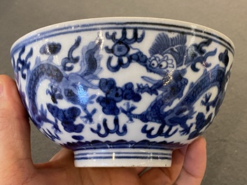 Een Chinese blauw-witte 'Bleu de Hue' kom voor de Vietnamese markt, Gi&aacute;p T&iacute; merk, ca. 1804