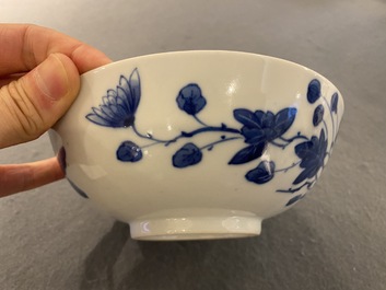 A Chinese blue and white 'Bleu de Hue' bowl for the Vietnamese market, Nhược th&acirc;m tr&acirc;n t&agrave;ng 若深珍藏 mark, 19th C.