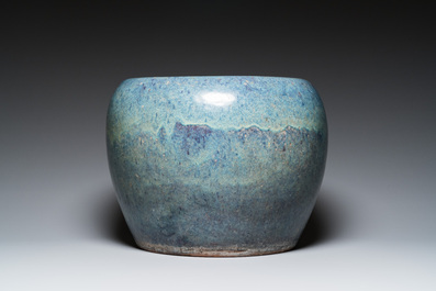 A Chinese enamelled Yixing stoneware fish bowl, Ge Mingxiang Zao 葛明祥造 mark, Qianlong/Jiaqing