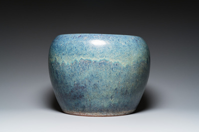 A Chinese enamelled Yixing stoneware fish bowl, Ge Mingxiang Zao 葛明祥造 mark, Qianlong/Jiaqing