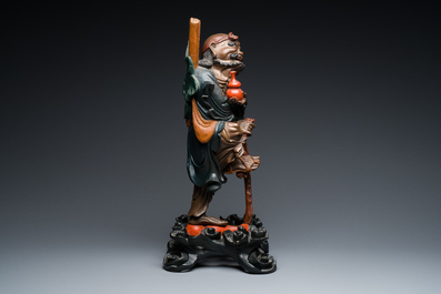 A large Chinese Fuzhou or Foochow lacquer figure of Li Tieguai, 19th C.