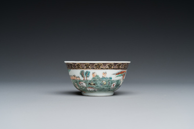A fine Chinese famille rose cup and saucer, Yongzheng