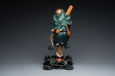 A large Chinese Fuzhou or Foochow lacquer figure of Li Tieguai, 19th C.