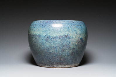 A Chinese enamelled Yixing stoneware fish bowl, Ge Mingxiang Zao 葛明祥造 mark, Qianlong/Jiaqing