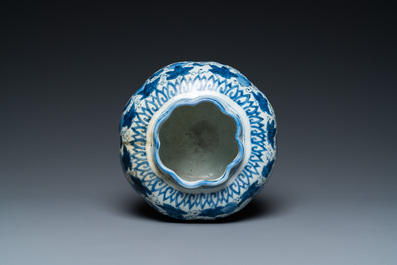 A Chinese blue and white 'squirrels and grapevines' jar, Jiajing/Wanli