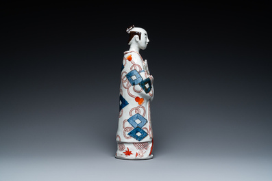 A Japanese Imari sculpture of an actor, Edo, 1st half 18th C.