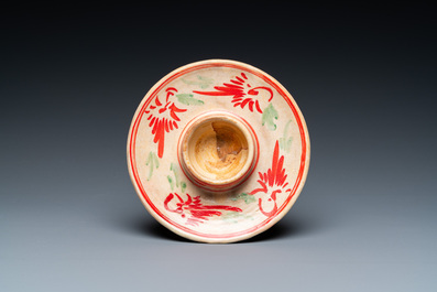 Support de tasse en porcelaine de type Cizhou, Chine, Jin/Yuan