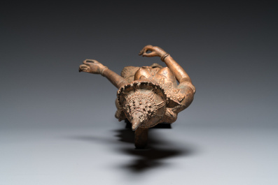 Sculpture d'une danseuse Khon en bronze dor&eacute;, Tha&iuml;lande, 19&egrave;me