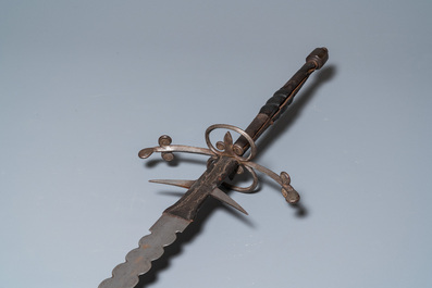 A large two-handed 'Flamberge' sword, Germany, 2nd half 16th C.