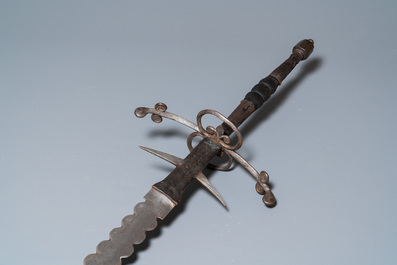 A large two-handed 'Flamberge' sword, Germany, 2nd half 16th C.