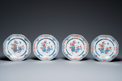 Elf Chinese Imari-stijl en famille rose borden, Kangxi/Qianlong