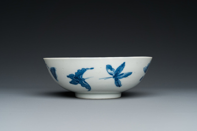 Bol en porcelaine de Chine 'Bleu de Hue' pour le Vietnam, marque Nhược th&acirc;m tr&acirc;n t&agrave;ng 若深珍藏, 19&egrave;me