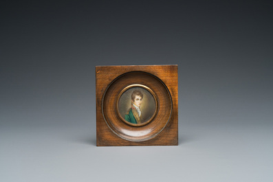 Four portrait miniatures, England and/or France, 18/19th C.