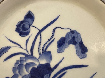 A Chinese blue and white 'Bleu de Hue' dish for the Vietnamese market, Ph&aacute;c mark, 19th C.