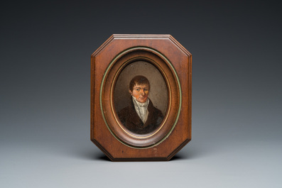 Four portrait miniatures, England and/or France, 18/19th C.
