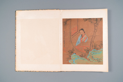 Suiveur de Fei Danxu 費丹旭 (1801-1850): Album contenant huit peintures sur soie, dat&eacute; 1866