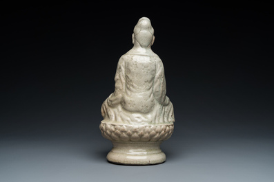 A celadon-glazed figure of Quan Am, North-Vietnam, 17/18th C.