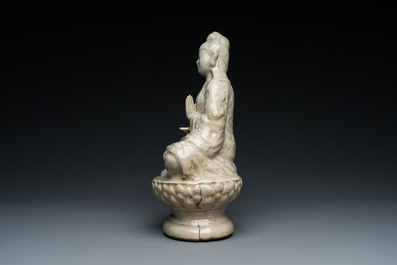 A celadon-glazed figure of Quan Am, North-Vietnam, 17/18th C.