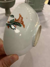 Assiette en porcelaine de Chine wucai de type ko-akae pour le march&eacute; japonais, Tianqi/Chongzhen