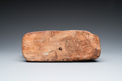 A Spanish polychromed wooden 'Santiago Matamoros' group, 17th C.