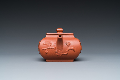 Th&eacute;i&egrave;re couverte en gr&egrave;s de Yixing, Chine, Kangxi