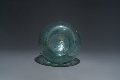 A painted glass mosque lamp, probably Syria, 19th C.