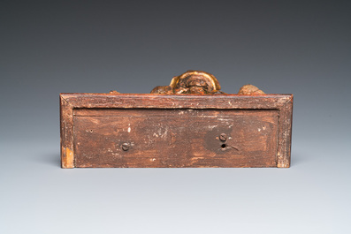 Proph&egrave;te en bois sculpt&eacute; et polychrom&eacute;, Flandres, 15/16&egrave;me