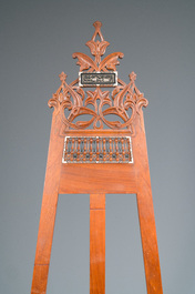 A large Islamic bone-inlaid wooden painter's easel, probably Egypt, 19th C.