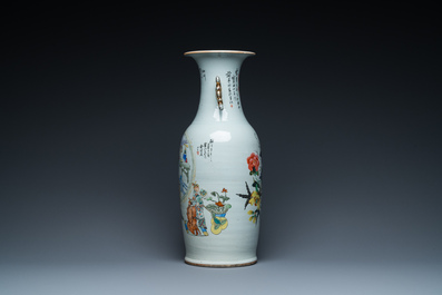 Vase en porcelaine de Chine qianjiang cai, sign&eacute; Yu Xunmei 余恂美, dat&eacute; 1911, marque de Tongzhi