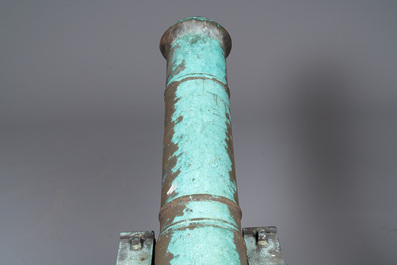 A pair of Italian bronze cannons, Venice, 17/18th C.