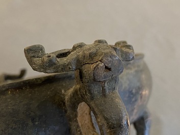 A Chinese archaic bronze ritual 'Dui' food vessel, Warring States period