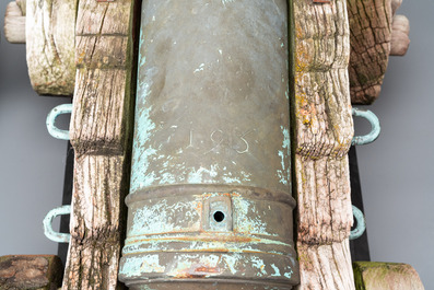 A pair of Italian bronze cannons, Venice, 17/18th C.