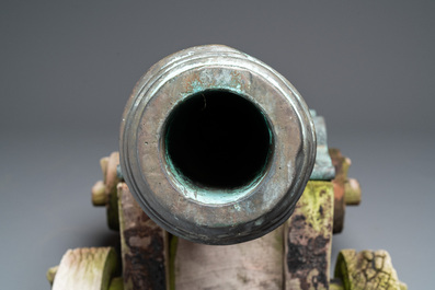 A pair of Italian bronze cannons, Venice, 17/18th C.