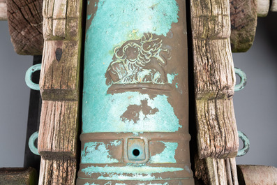 A pair of Italian bronze cannons, Venice, 17/18th C.