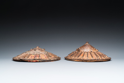 A pair of Ottoman 'kalkan' bucklers, 17/18th C.