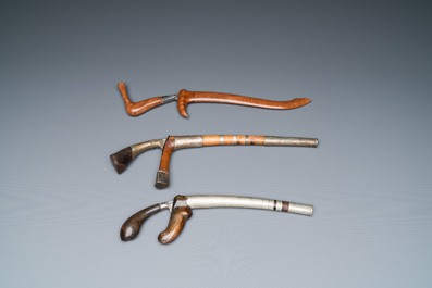Three Indonesian 'kris' or 'keris' daggers, 19th C.