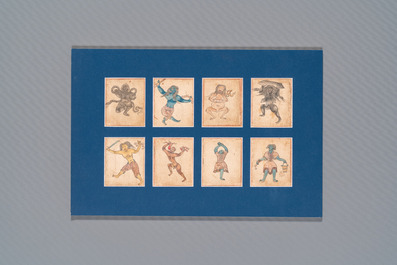 An extensive collection of 84 tsaklis on cotton and paper, Tibet and/or Mongolia, 19/20th C.