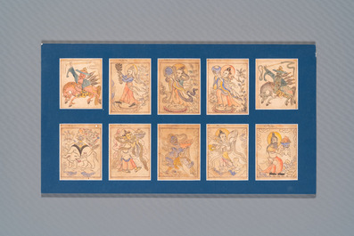 An extensive collection of 84 tsaklis on cotton and paper, Tibet and/or Mongolia, 19/20th C.