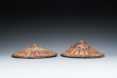 A pair of Ottoman 'kalkan' bucklers, 17/18th C.