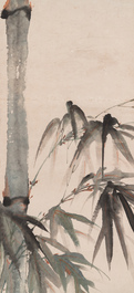 Suiveur de Xu Beihong 徐悲鴻 (1895-1953): 'Bambous&rsquo;, encre et couleurs sur papier, dat&eacute; 1931
