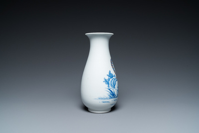 A Chinese blue, white and copper-red 'tiger' vase, Zhong Guo Jing De Zhen Zhi 中國景德鎮製 mark, 20th C.