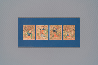An extensive collection of 84 tsaklis on cotton and paper, Tibet and/or Mongolia, 19/20th C.