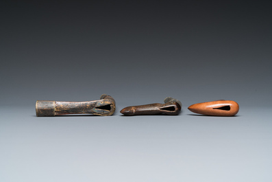 Three Indonesian 'kris' or 'keris' daggers, 19th C.