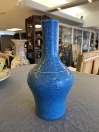 A Chinese robin's egg-glazed bottle vase, Qing