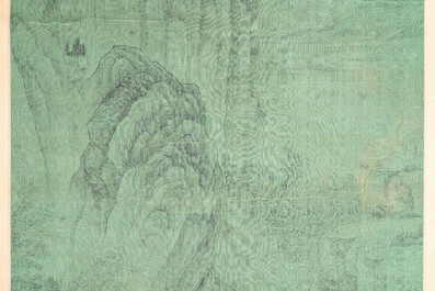 Suiveur de Li Cheng 李成 (919-967): 'Paysage montagneux aux pins', encre sur soie