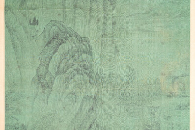 Follower of Li Cheng 李成 (919-967): 'Mountainous landscape with pine trees', ink on silk