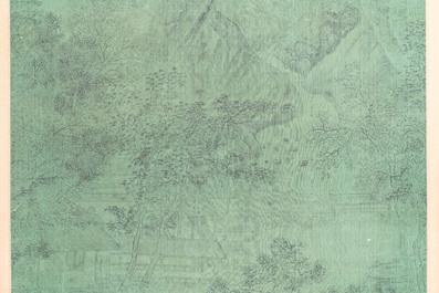 Follower of Li Cheng 李成 (919-967): 'Mountainous landscape with pine trees', ink on silk