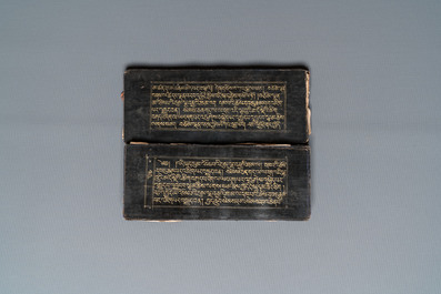 Een Tibetaans boeddhistisch sutra manuscript, wellicht 17e eeuw
