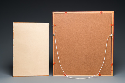 Pu Xinyu 溥心畬 (1896-1963): Twee tekeningen opgedragen aan meneer Zixin, inkt en kleur op papier